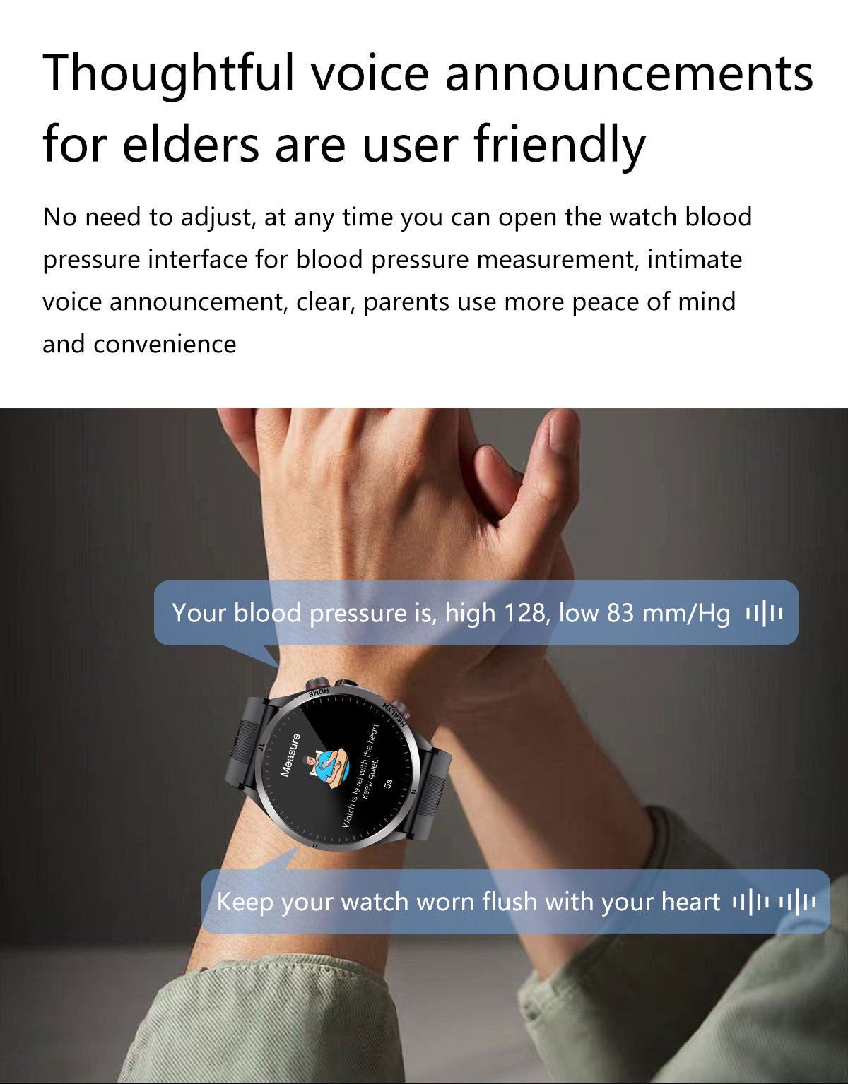 W8 Air-Pump Wellness Watch with ECG