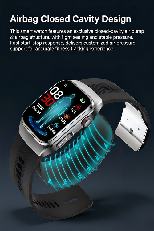 W9S Air-Pump Wellness Watch with ECG